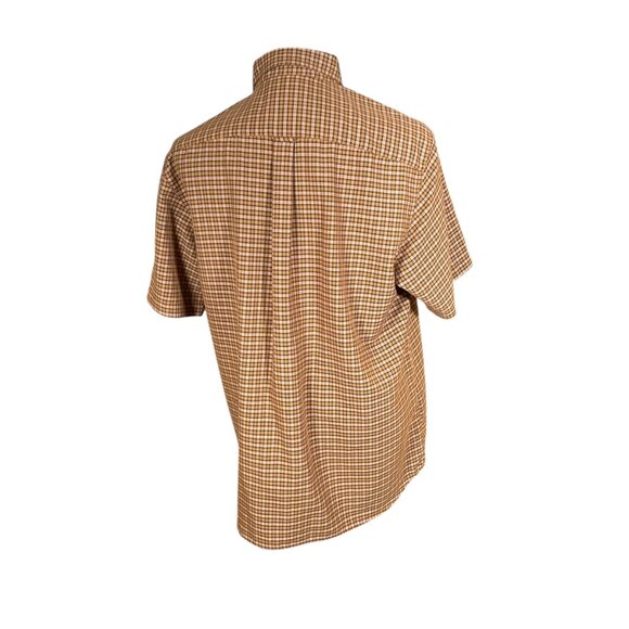 Columbia Men's XCO Brown Plaid Short Sleeve Button Front Shirt Large - Picture 5 of 7